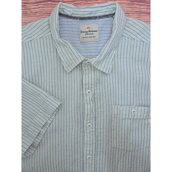Tommy Bahama Jeans Men's Island Crafted S/S Shirt Large - Picture 4 of 7